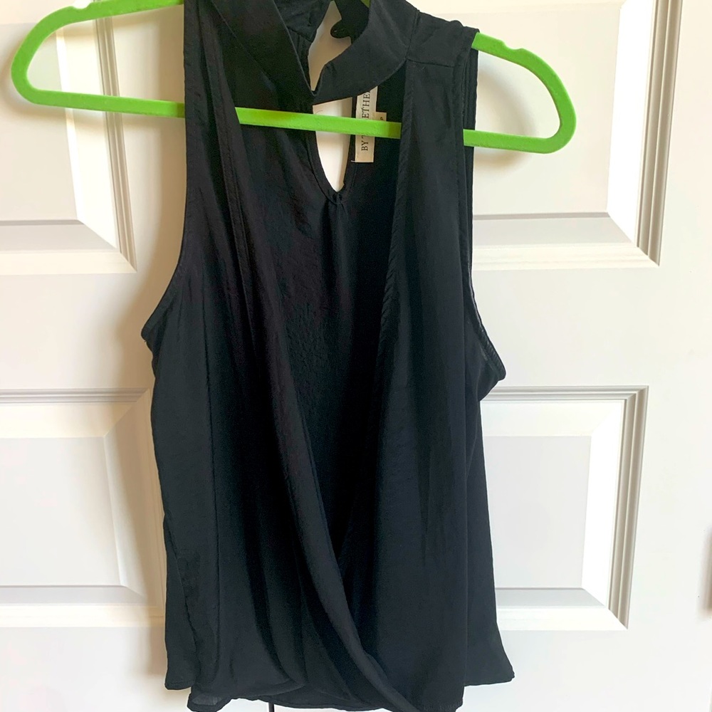 Black Open Front Top